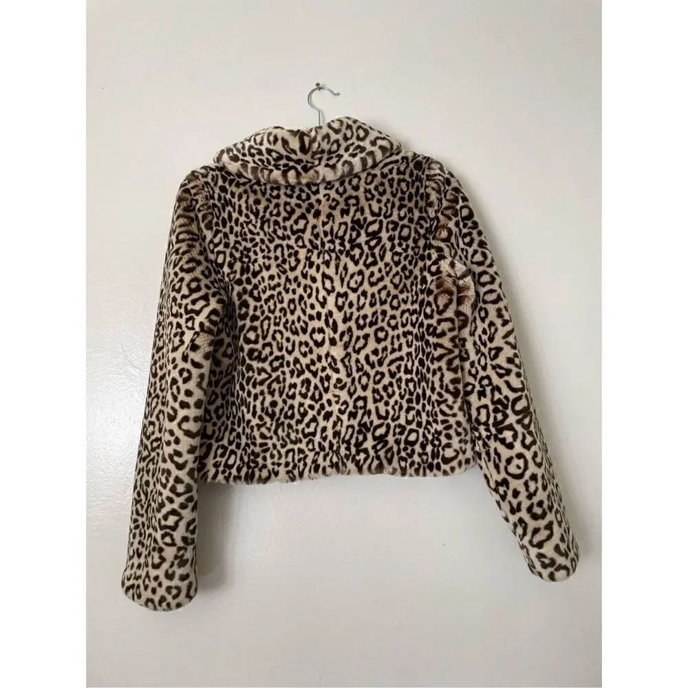 Velvet Women’s leopard print faux jacket coat size M - Picture 4 of 7